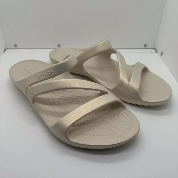 Crocs Kadee II Shimmer Slide Sandals Women’s Size 8 - Picture 1 of 6